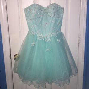 Mint color dress