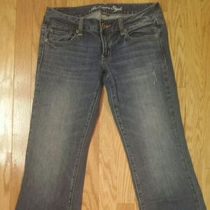 Medium wash boot cut favorite Boyfriend jeans