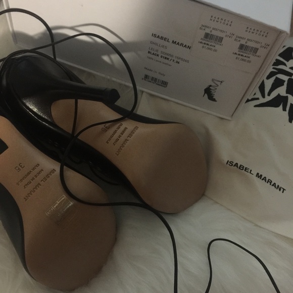 New Isabel Marant Lelie Ghillies lace up sandals - Picture 4 of 4