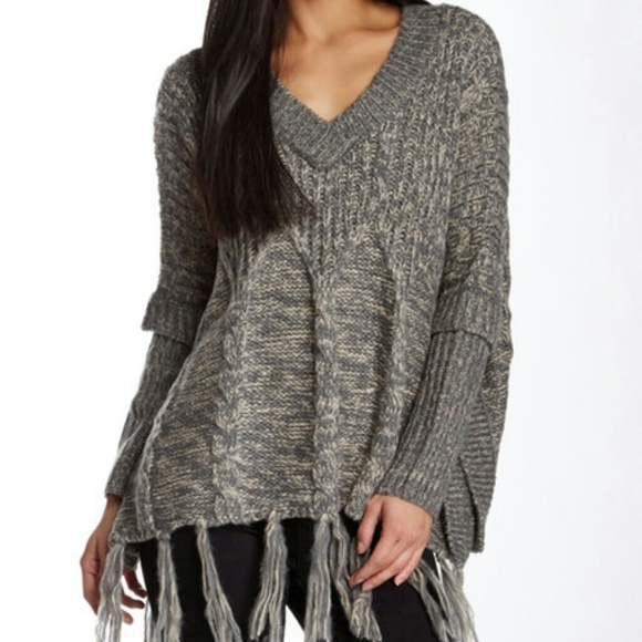 Anthropologie Love Token Tassel sweater
