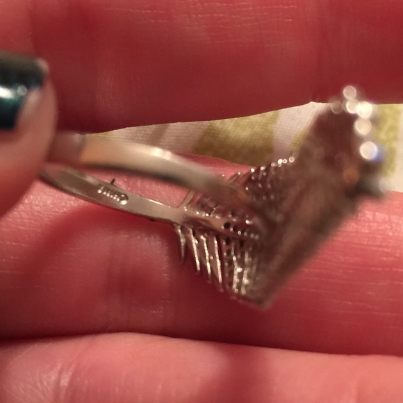 925 feather ring. - Picture 2 of 3