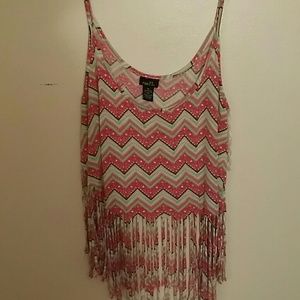 XL Fringe Crop Top