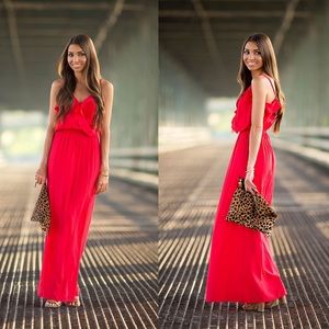 Red Maxi dress forever XXI