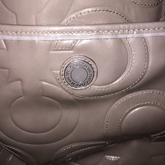 Coach Patent Gray Diaper Tote - Picture 4 of 4