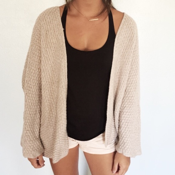 Brandy Melville Sweaters - • s o l d • Brandy Melville Oatmeal Tan Sweater