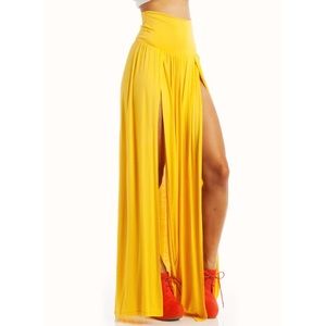 Double Slit Maxi Skirt