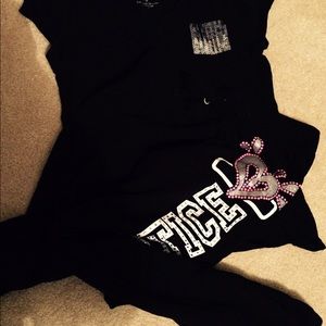 Justice tee and sweatpants