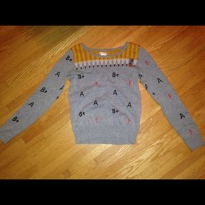 Fun pencil and graded sweater