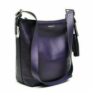 Coach Legacy Leather Duffle Shoulder Bag Marine