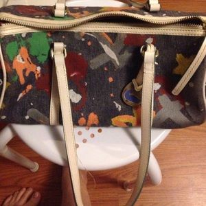 Dooney & Bourke Artist Graffiti Barrel Bag