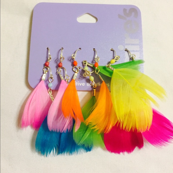 Claires feather earings