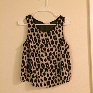 Lush chiffon leopard top