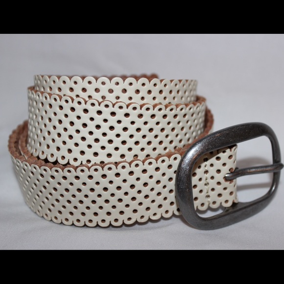 NWOT White Leather Belt