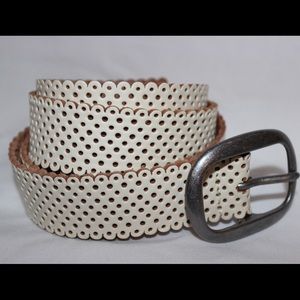 NWOT White Leather Belt