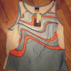New blue orange white tennis dry fit tank-top nike