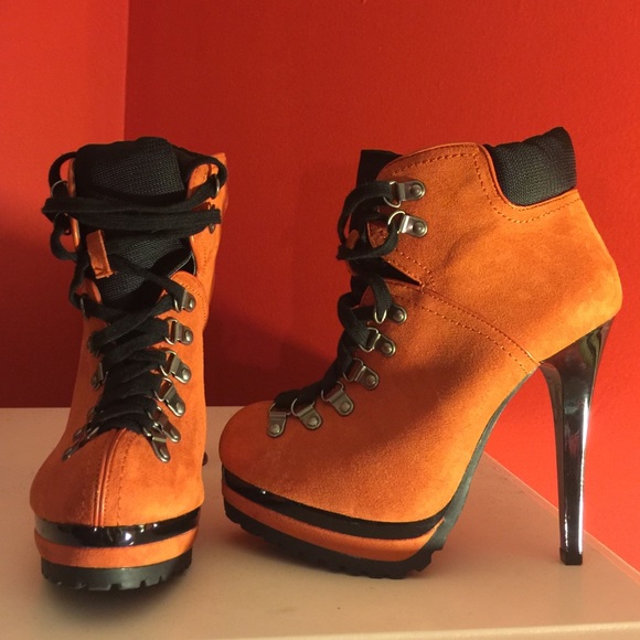 Orange booties