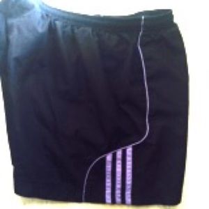 Adidas black running training workout shorts