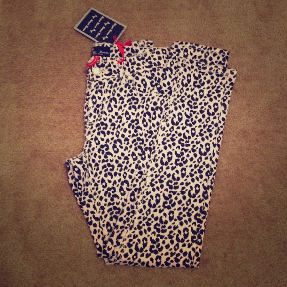 Black & White Leopard Skinny Jeans