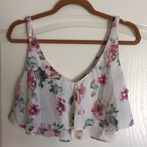 Zara floral crop top