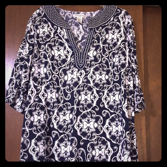 🚫SOLD🚫Susan Bristol Classic Navy & White Top