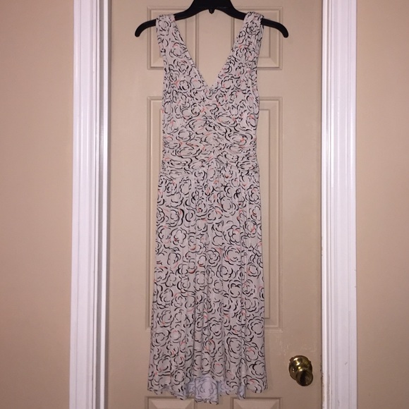 Below knee dress stretchy fabric ruched waist