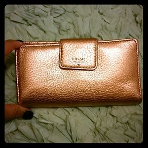 Fossil rose gold wallet