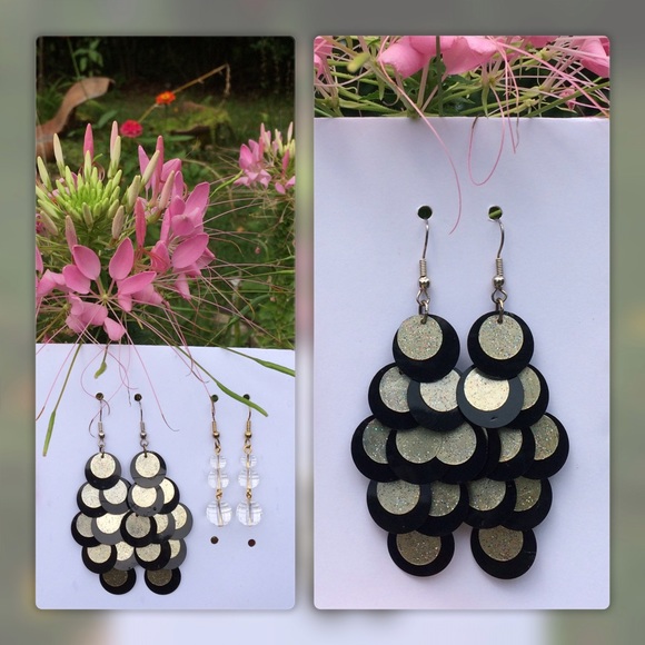 SEQUIN PR. SOLD in BUNDLE Re-Vamped Avon Earrings - Picture 2 of 4