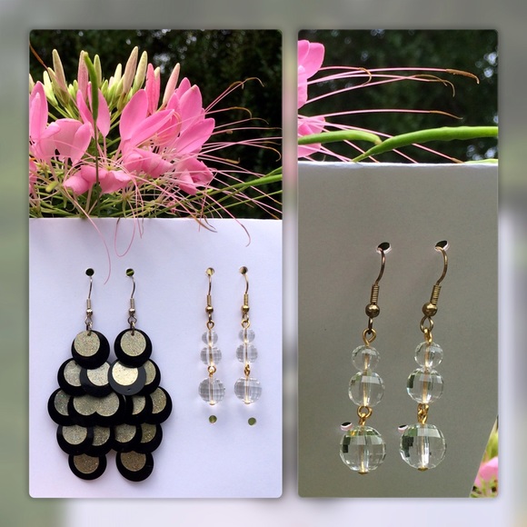 SEQUIN PR. SOLD in BUNDLE Re-Vamped Avon Earrings - Picture 3 of 4