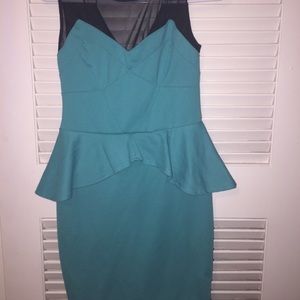 Teal Peplum dress