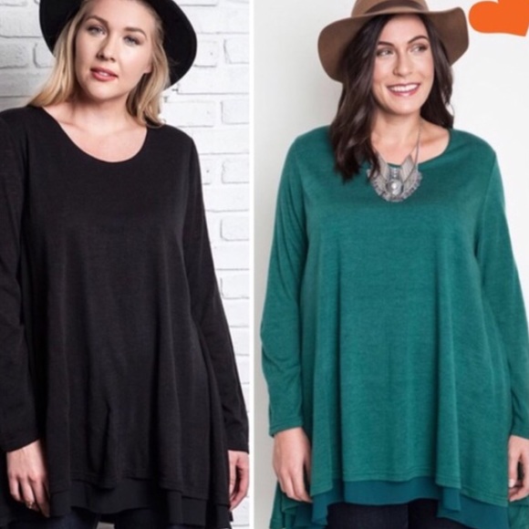 💥HP 12/24💥LAYERED & FLARED TOP! THREE COLORS! - Picture 2 of 2