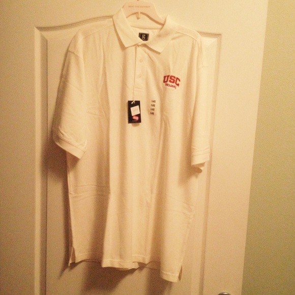 Brand new USC Trojans white polo
