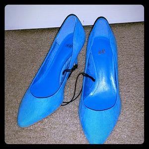 H&M Electric Blue Suede mid heel