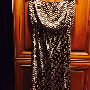 ⚡️SOLD⚡️ 100% Silk Geometric pattern halter dress