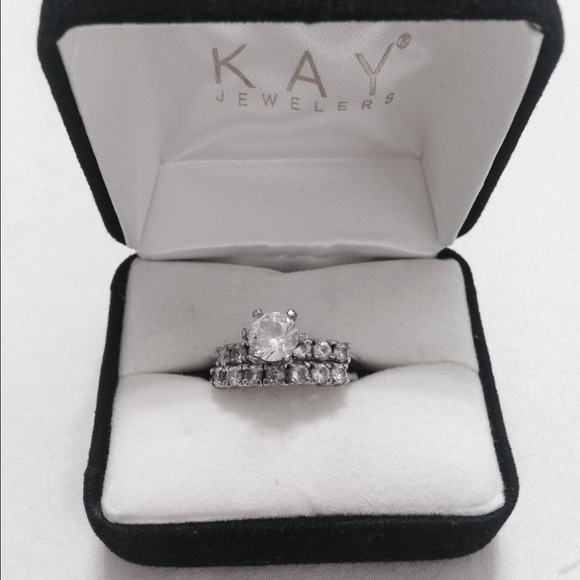 CZ Diamond wedding set