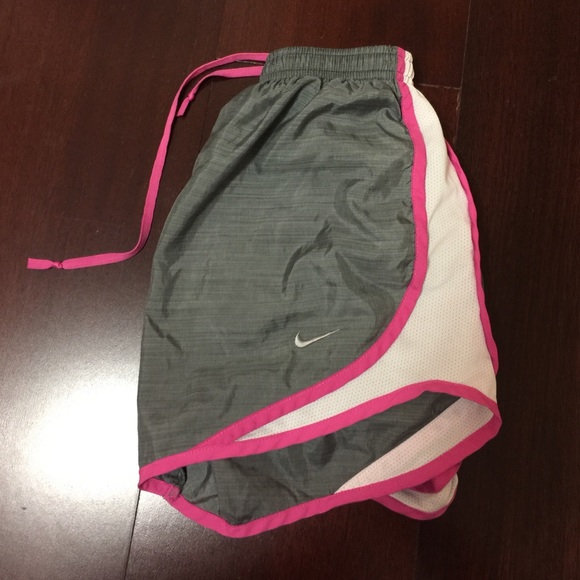 Gray & Pink Nike Tempo Shorts