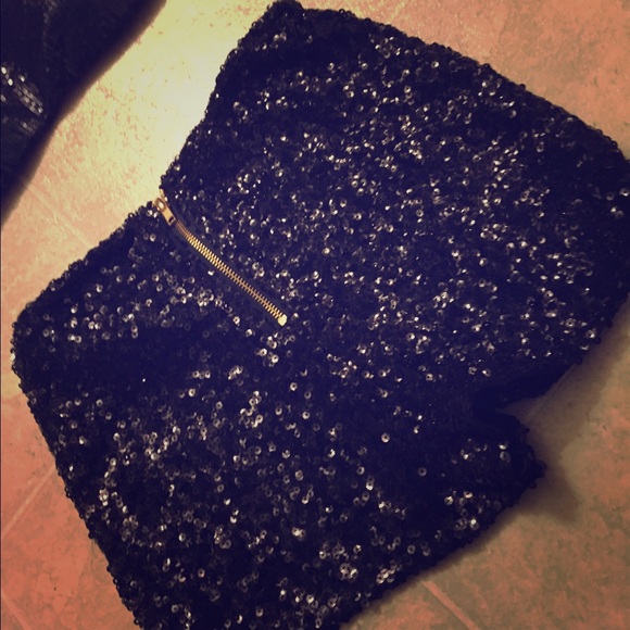 Black Sparkly Shorts With Matching Bra/Top!