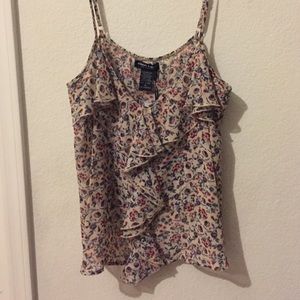 Floral sheer tank top