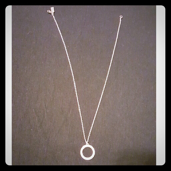 Coach pave rhinestone circle pendant