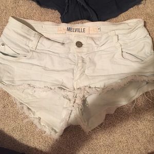 Pale blue/ white brandy shorts