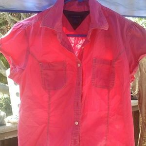 Pink button up blouse