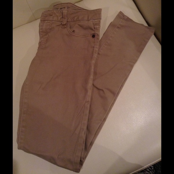Khaki skinny jeans
