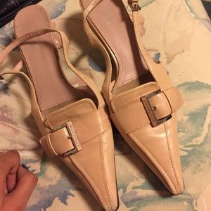Pink/beige heels