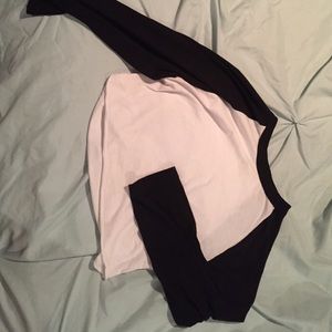 Poly-cotton cropped 3/4 sleeve raglan