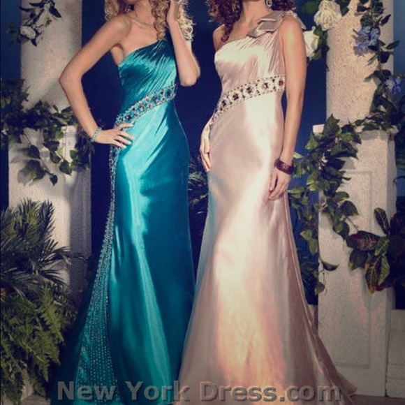 Panoply 14385, One Shoulder Satin Gown! Gorgeous!