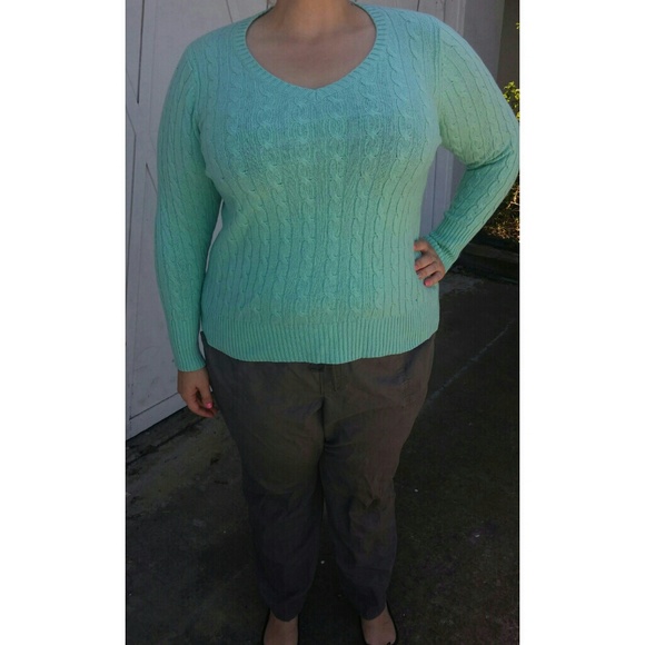 Cute Blue/Mint Sweater for Fall!