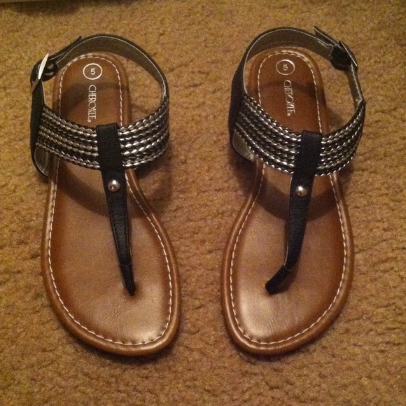 Cherokee Black Gladiator Sandals
