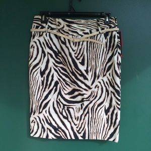 Zebra  Print Skirt