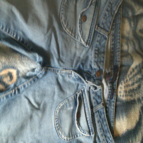 Distressed bootcut jeans
