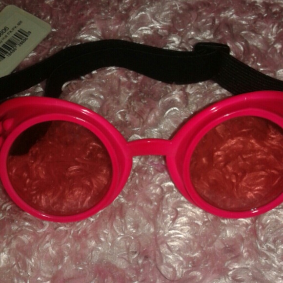 Pink neon Cyber punk goth or Cosplay goggles - NEW - rave - Picture 4 of 4