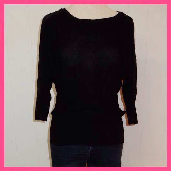 Black Sweater with Dolman Sleeves